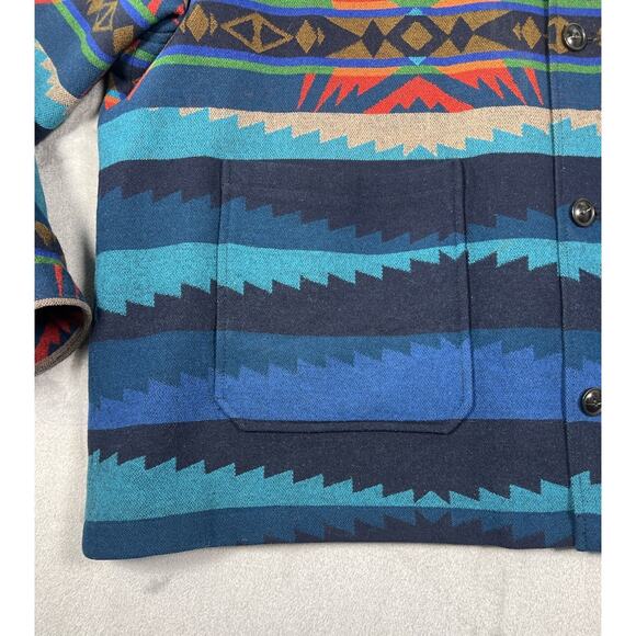 Pendleton Jacket Mens XXXL 3X Shacket Shirt Lahaina Wave Pattern Hawaiian Surf - Picture 9 of 16